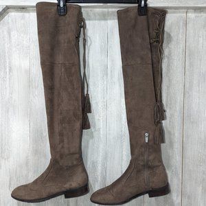 LIKE NEW Marc Fisher Olympia Suede Over the Knee Boots Size 8.5